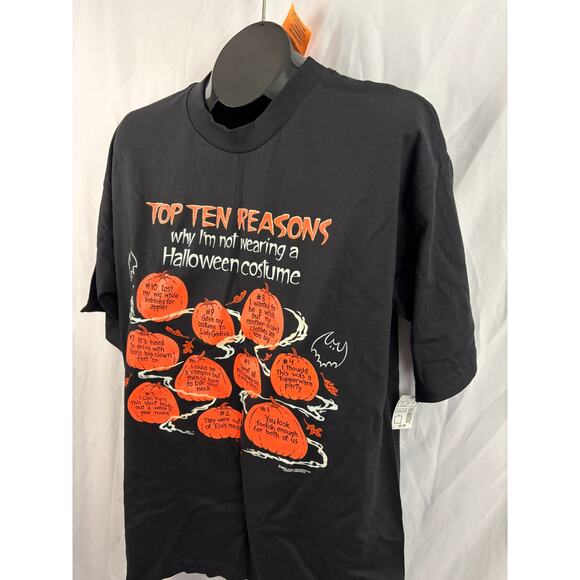 Vintage 1991 Glow In The Dark Halloween Graphic T Shirt Brieland LARGE New - Picture 11 of 12